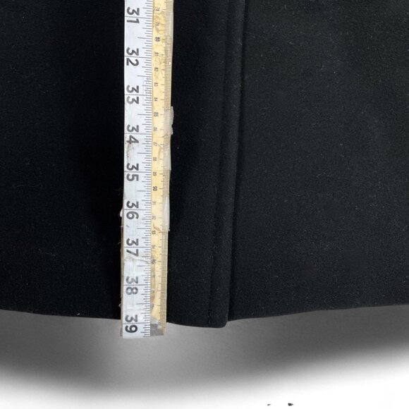 Holt Renfrew Cashmere Wool Black Long Button Overcoat Coat Women's Size 14 - Picture 8 of 12